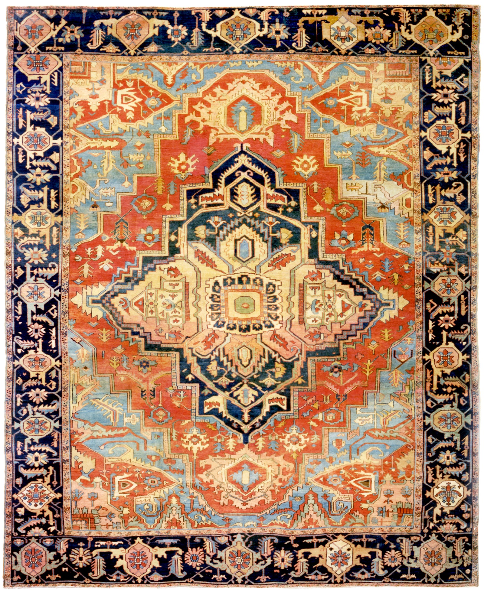 Serapi 10'9" x 13' Antique Persian Rug Circa 1880