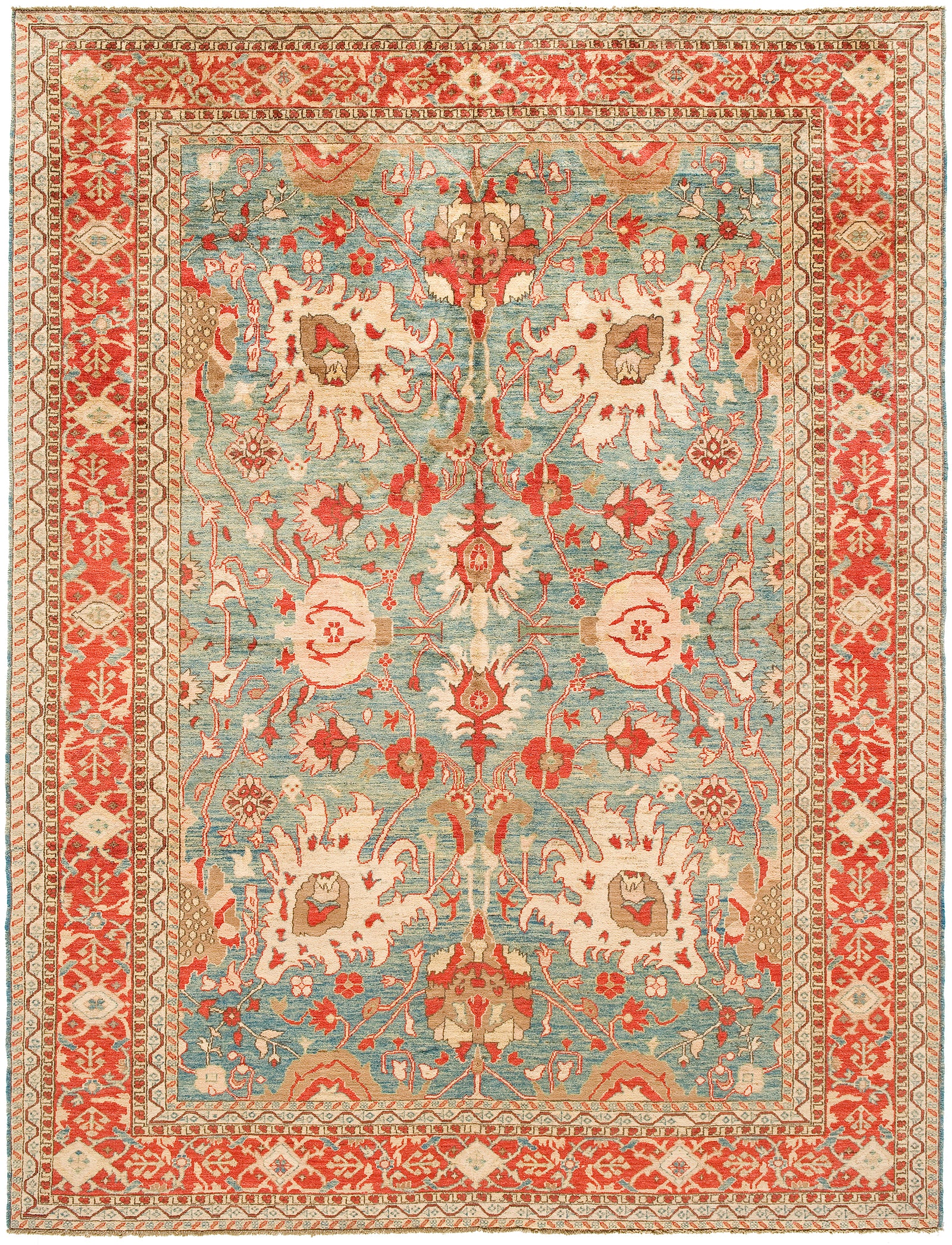 Sultanabad 9'1" x 12'3" Wool Pakistani Rug