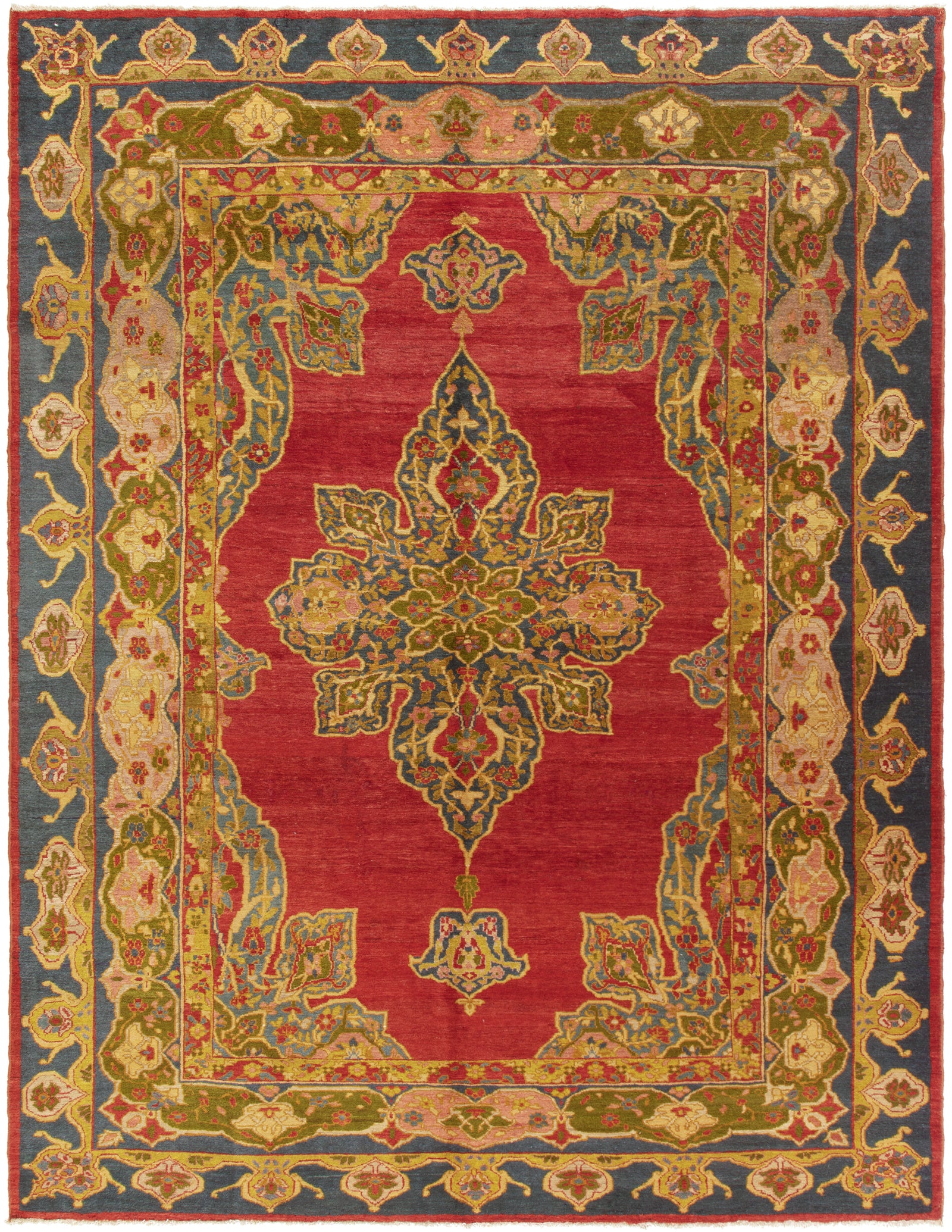 Sultanabad Wool Persian Antique Rug Circa 1900