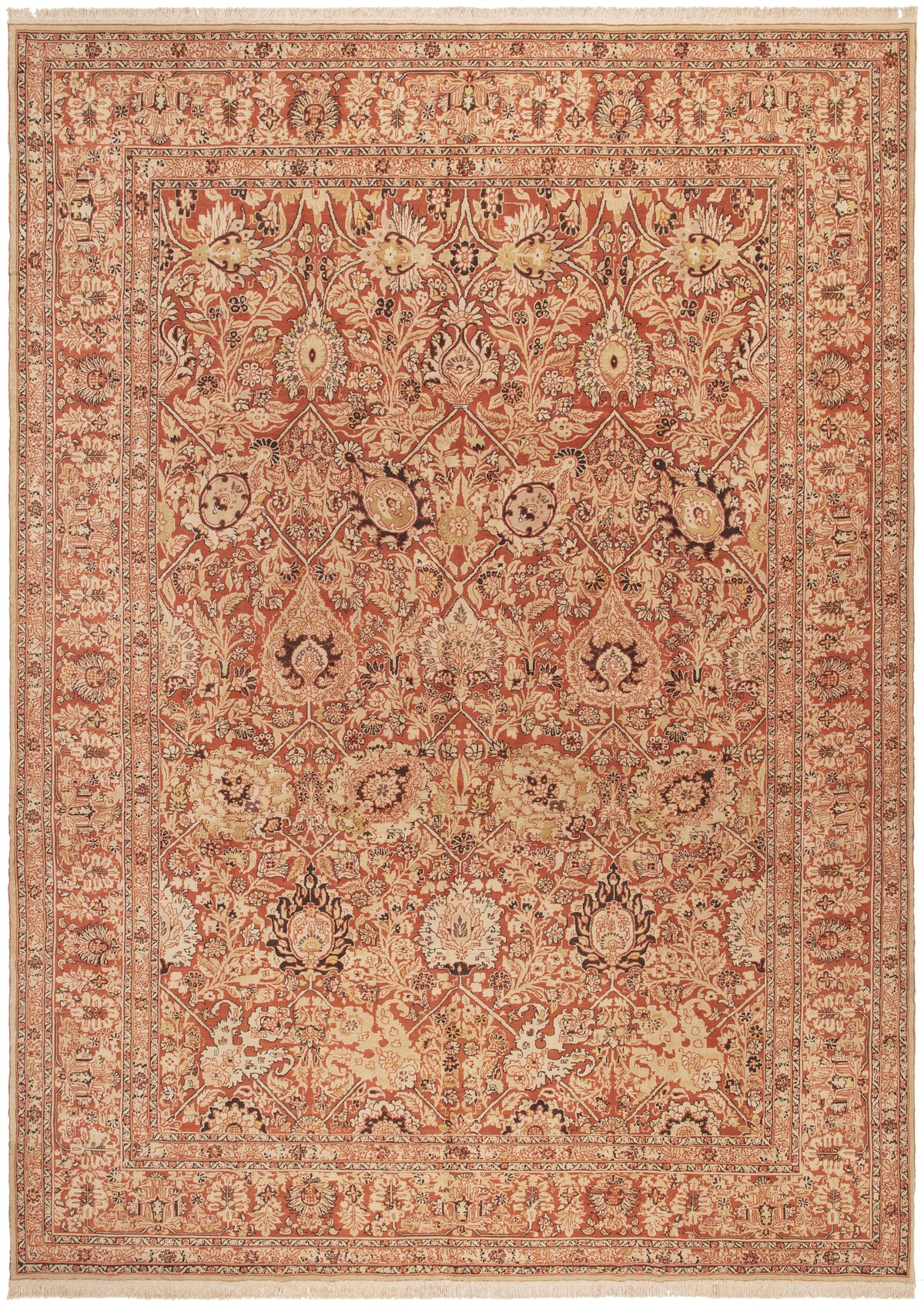 Tabriz 9&#39;10&quot; x 13&#39;10&quot; Wool Rug Hand-knotted in China