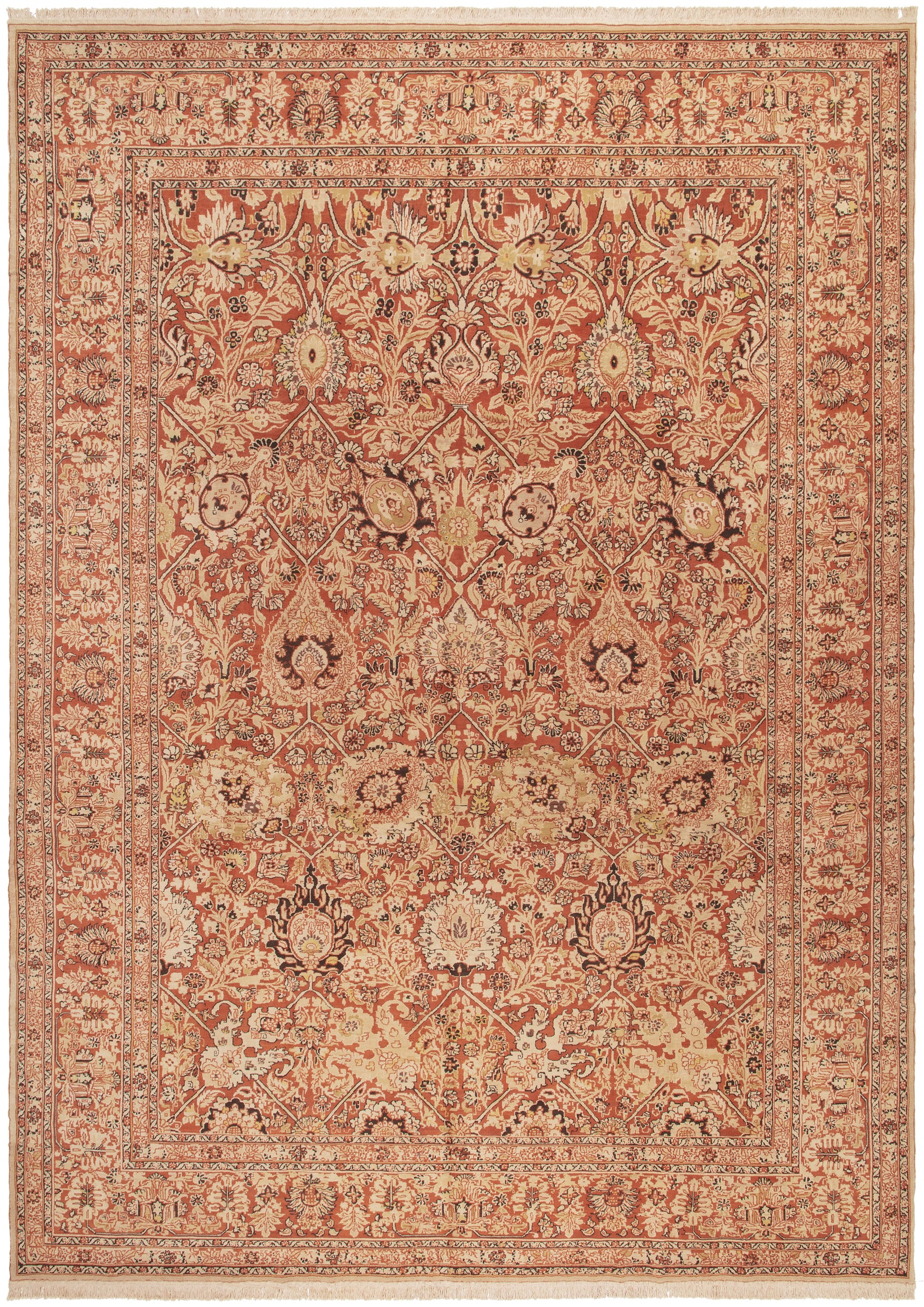 Tabriz 9'10" x 13'10" Wool Rug Hand-knotted in China