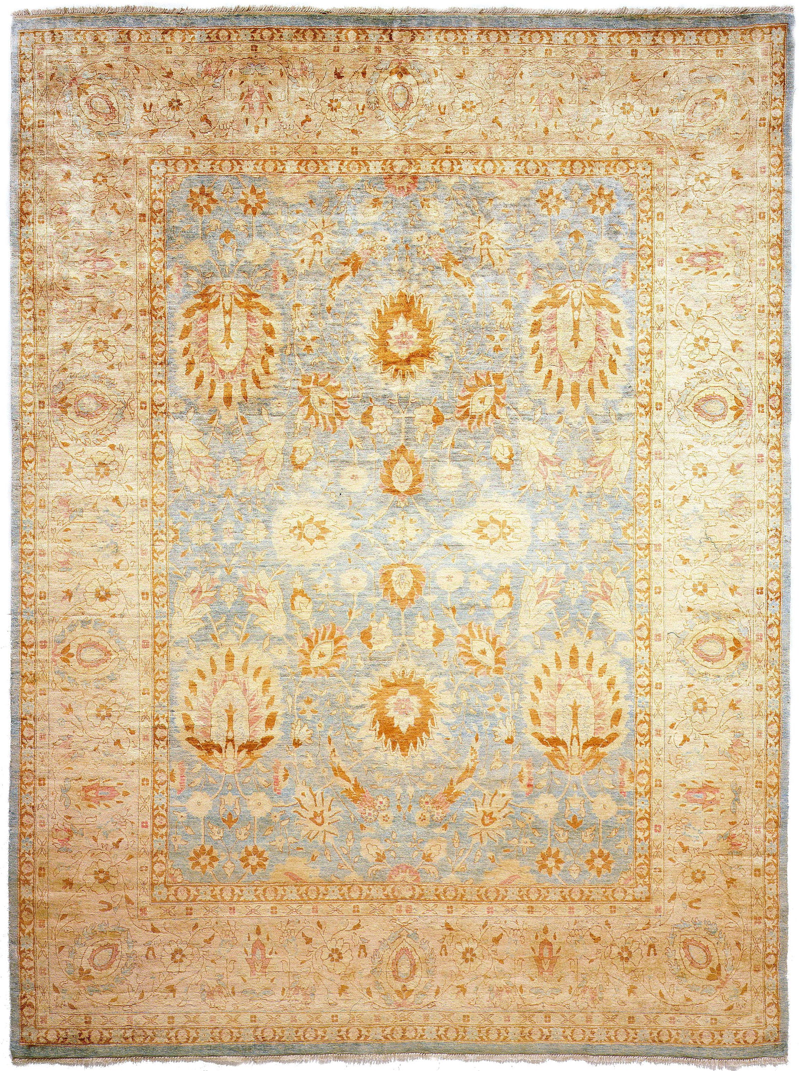 Tabriz 8'11" x 12' Wool Rug Hand-knotted in Pakistan