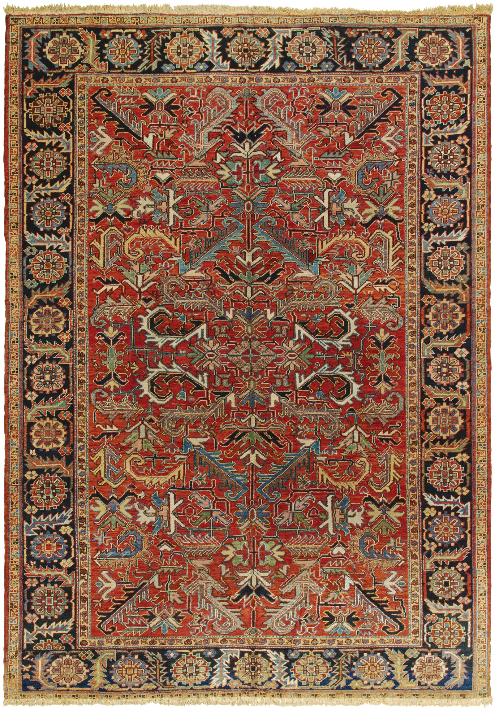 Heriz Antique Persian Wool Rug Circa 1920