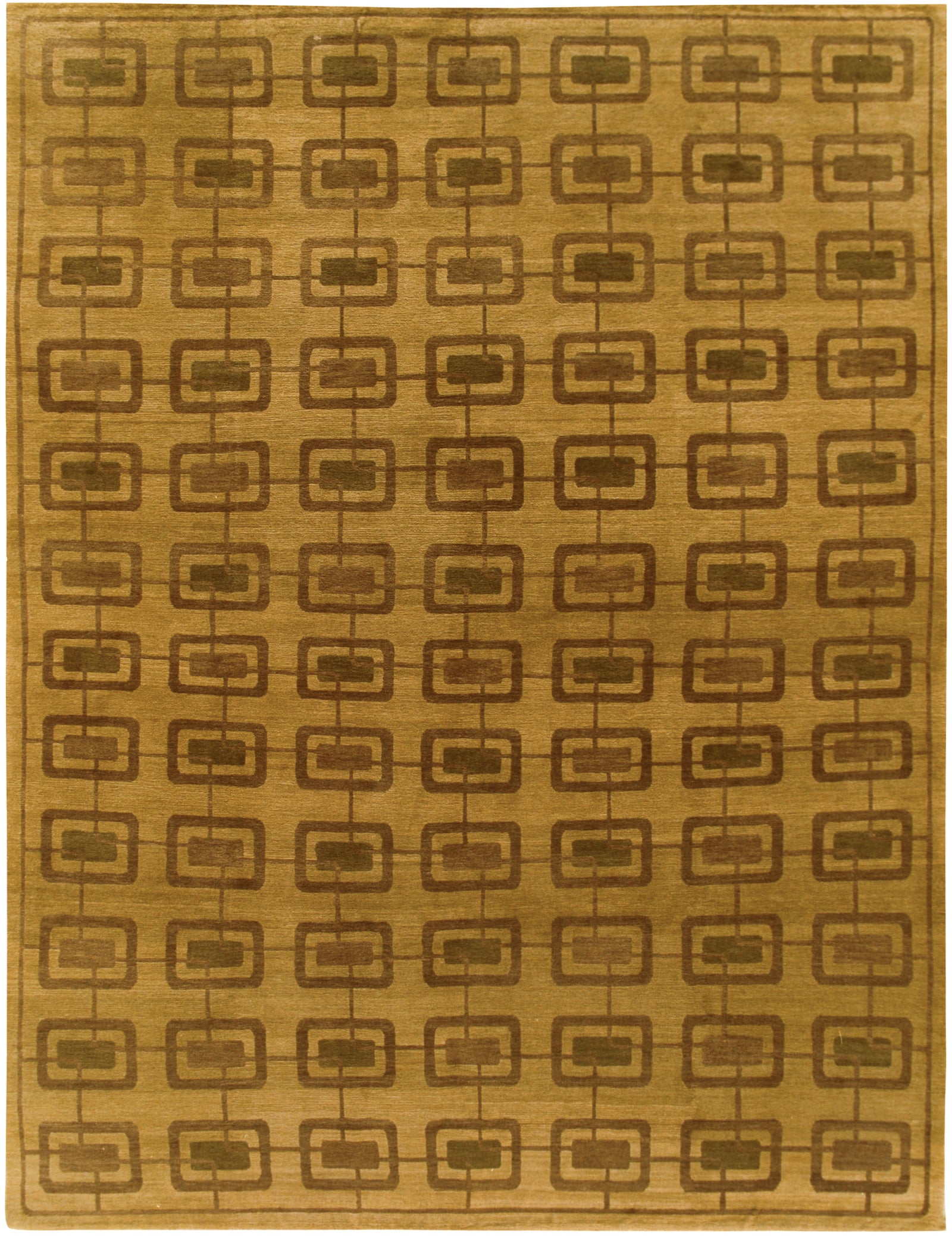 Retro Wool Rug Hand-knotted in Nepal