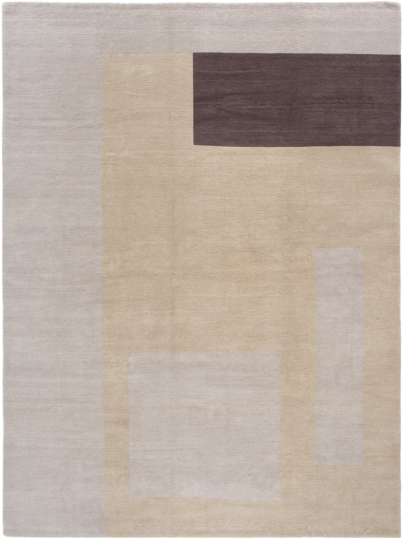 Structure Modern Wool Rug Hand-knotted in Nepal