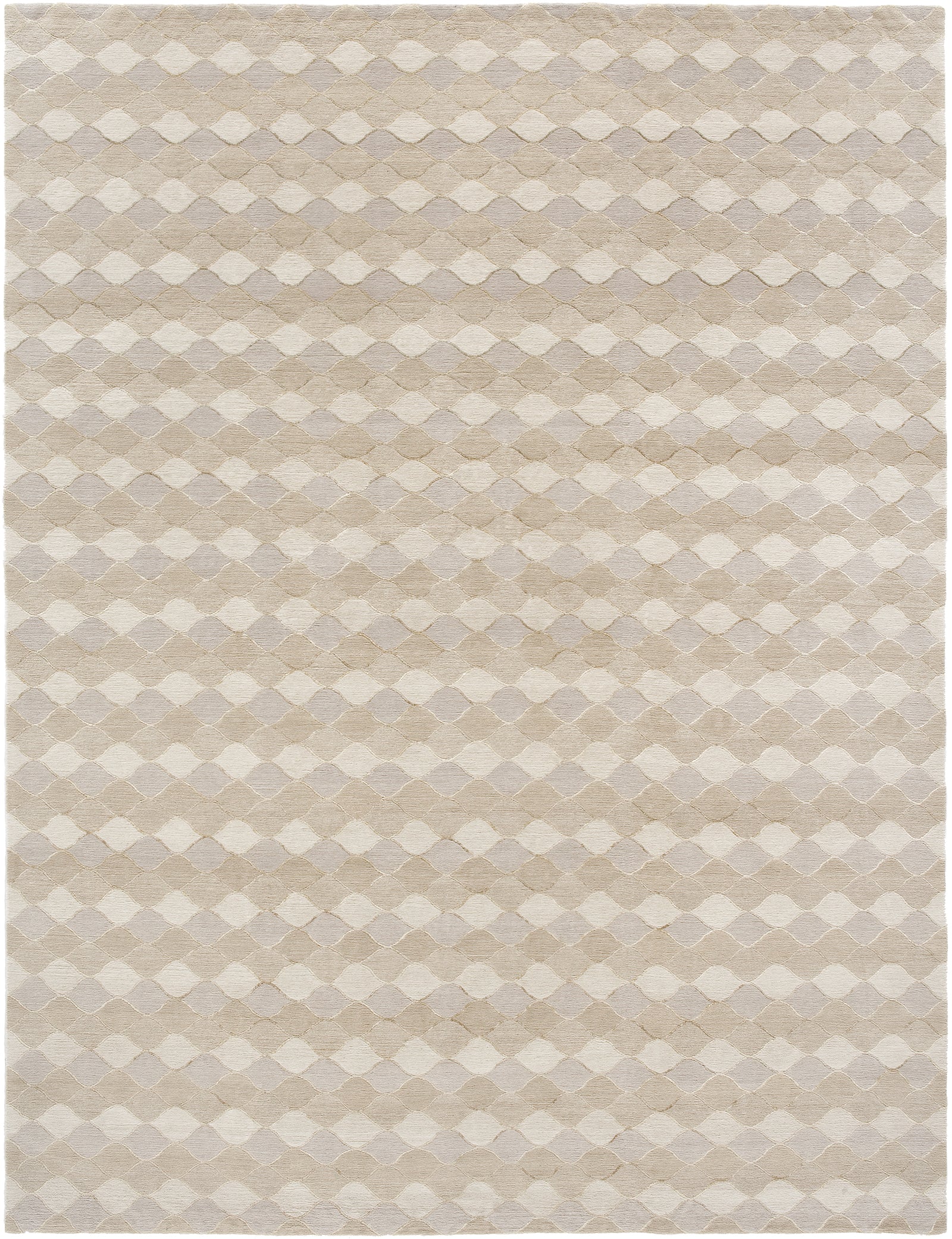 Verneh Wool and Silk Rug Hand-knotted in Nepal